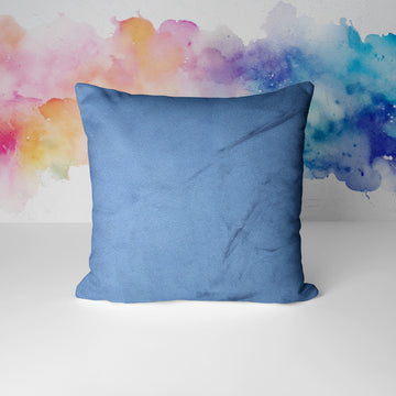 Plush velvet cushion-Indigo