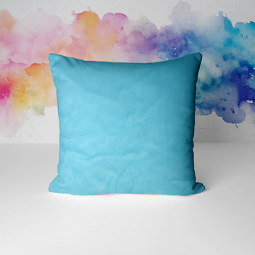 Plush velvet cushion-Sky Blue