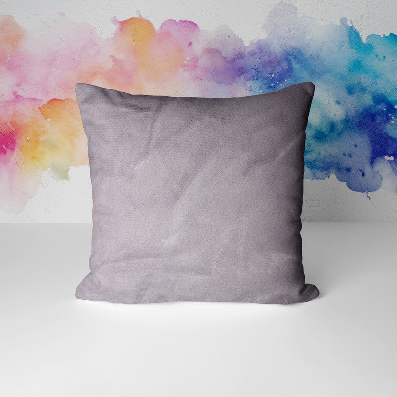 Plush velvet cushion-Grey