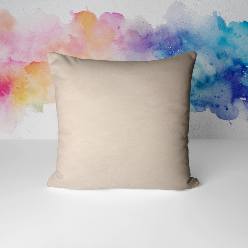 Plush velvet cushion-Cream