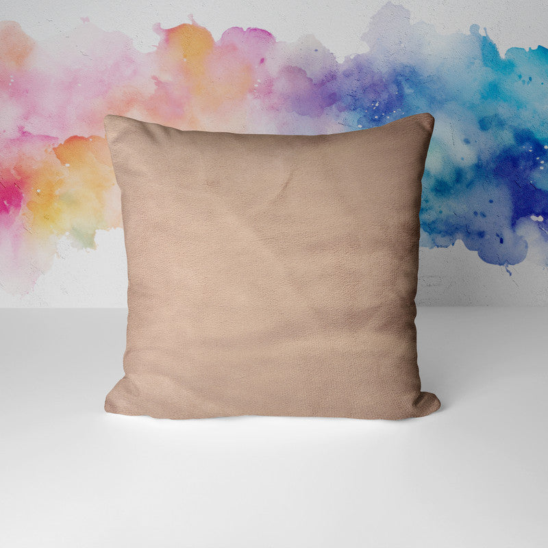 Plush velvet cushion-Brown