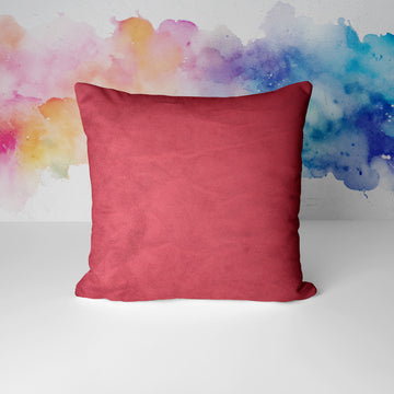 Plush velvet cushion-Maroon