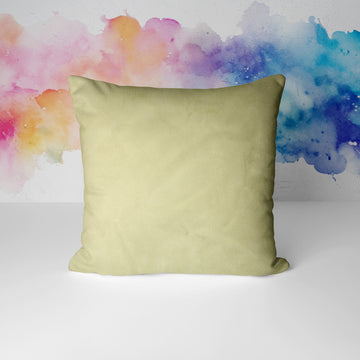 Plush velvet cushion-Olive Green