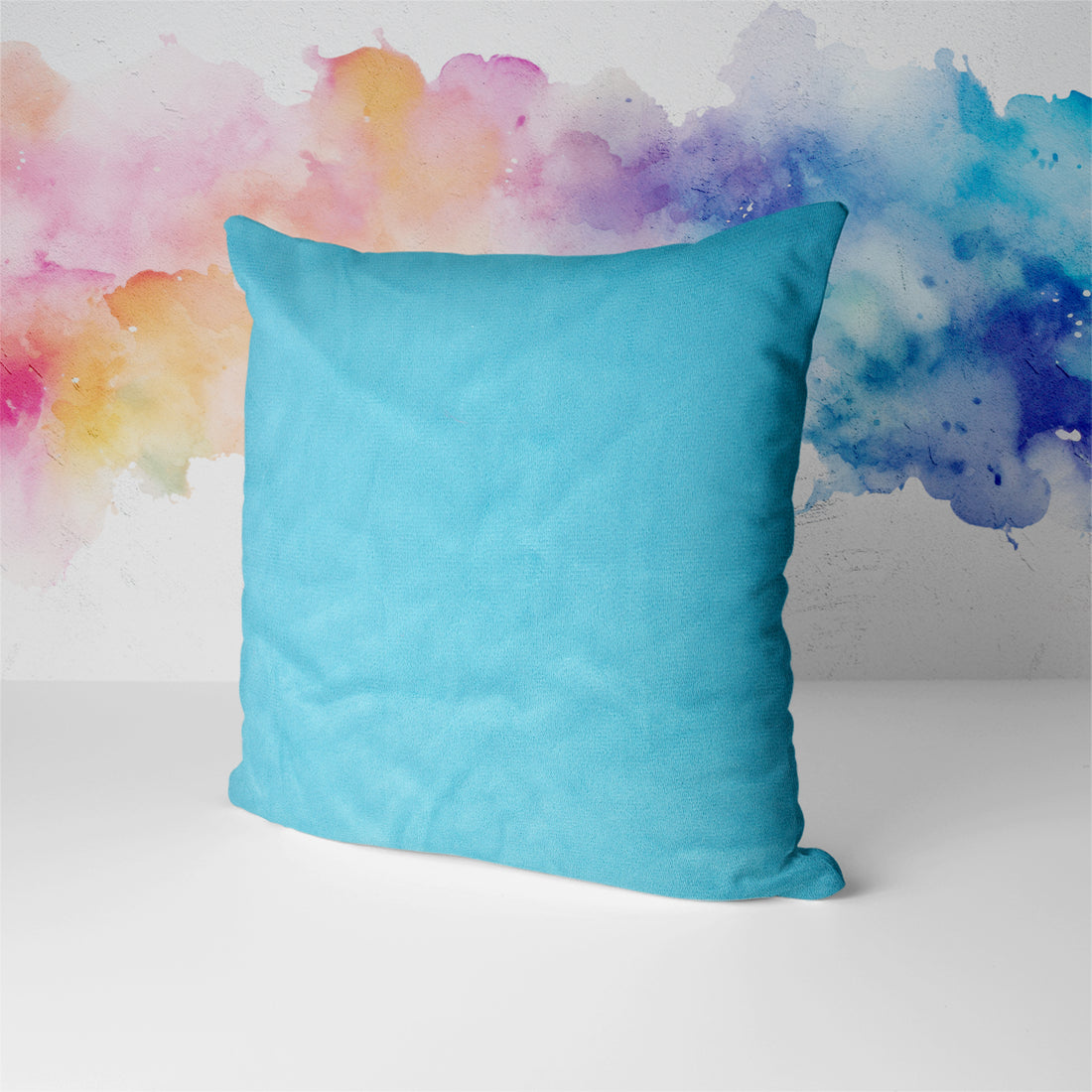 Plush velvet cushion-Sky Blue