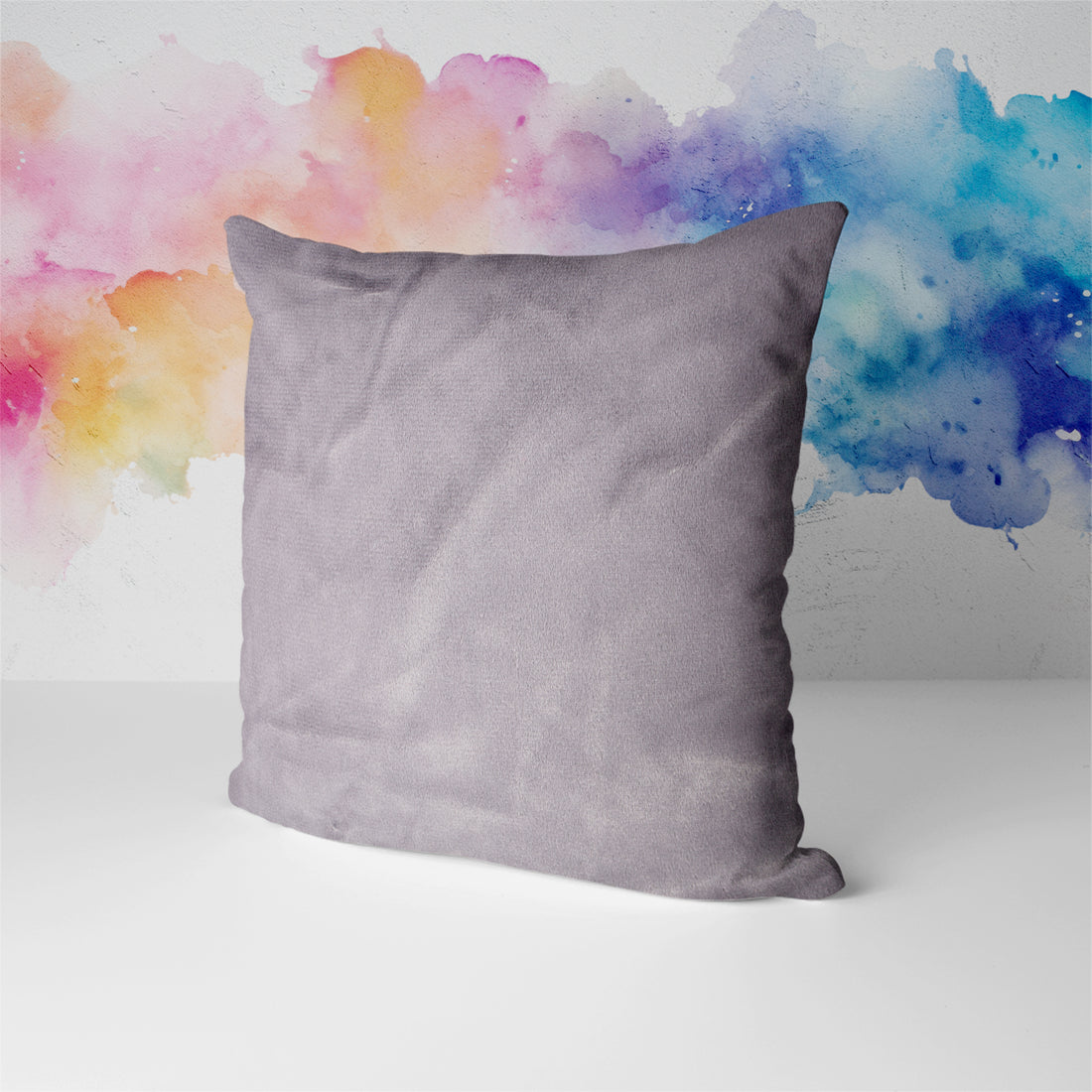 Plush velvet cushion-Grey