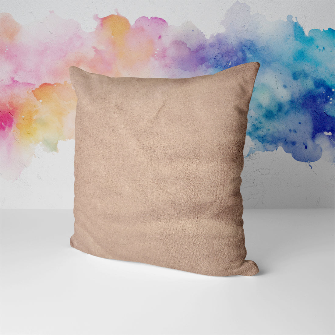 Plush velvet cushion-Brown