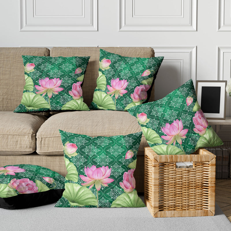 Patterned lotus 12x12 Inch Pack of 5