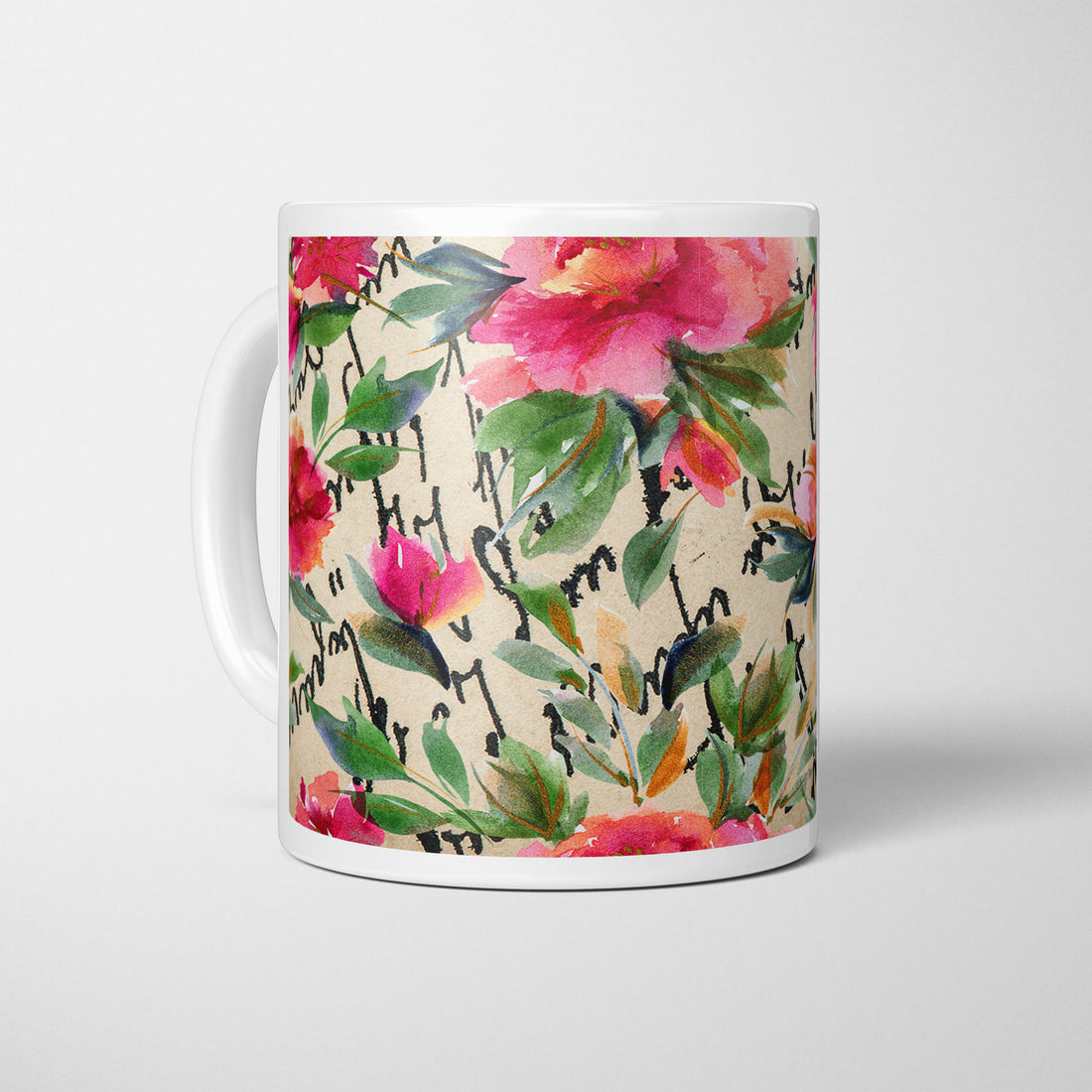 Floral Embellishment Mug + Coaster