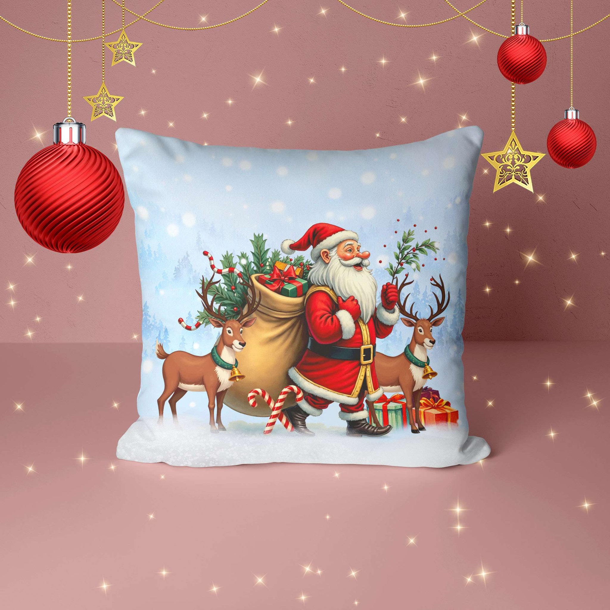 Jolly Santa 16x16 Inch