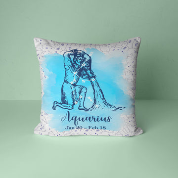 Zodiac Sign Aquarius 16x16 Inch