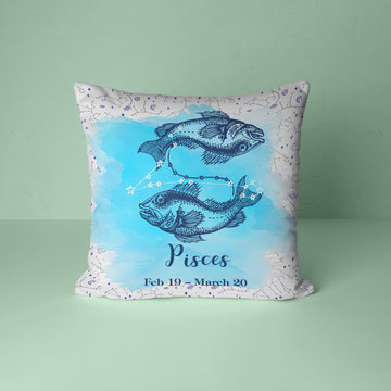 Zodiac Sign Pisces 16x16 Inch